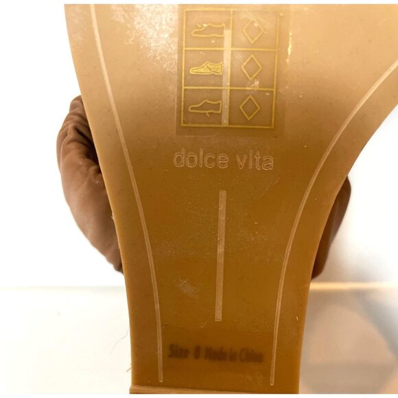 Dolce Vita Nadie Raffa Wedge Espadrille Sandals Double Gathered Leather Size 8 - Picture 10 of 11